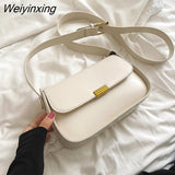 Weiyinxing Color Small PU Leather Shoulder Crossbody Sling Bags for Women 2023 Fashion Trendy Simple Luxury Brand Designer Handbags