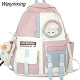 Weiyinxing Cute Transparent Bags Book Kawaii Girl Backpack Student College Women School Bag Fashion Ladies Waterproof Backpack Clear