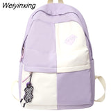 Weiyinxing Cute Waterproof College Bag Girl Travel Student Backpack Fashion Leisure Female Book Backpack Laptop Women Nylon School Bag