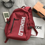 Weiyinxing High Quality Large Capacity Student Backpack Fashion Casual Solid Color Schoolgirl Schoolbag Waterproof Travel Bag New