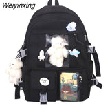 Weiyinxing 2023 Japanese High School Girls Backpack School Bags For Teenage Multi Pockets Kawaii Bag Backpack Women Harajuku Cute