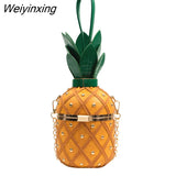 Weiyinxing Mini Pineapple Type Shoulder Crossbody Bag For Women 2023 Luxury Rivet Leather Chain Ladies Messenger Bag Handbag Purse