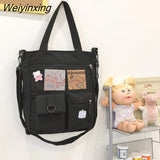 Weiyinxing New Large Capacity Cute Girl Shoulder Bag Korean Fashionable Students Inclined Shoulder Bag Nylon Waterproof Handbag Tide