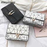 Weiyinxing Women Shoulder Bags 2023 Summer New Korean Version of The Messenger Bag Handbag Chain Wild Crack Printing Wild Shoulder Bag