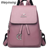 Weiyinxing 2023 Multifunction Vintage Women Backpacks High Quality Female Back Pack Ladies Shoulder Bag Ladies Leather Travel Backpack