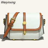 Weiyinxing Quality Genuine Leather Shoulder Crossbody Bag For Women 2023 New Luxury Solid Color Cow Leather Women's Bag Ladies Handbag