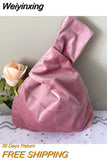 Weiyinxing Women Vintage Velvet Tote Handbag Female Cloth Art Wrist Bag Young Ladies Casual Shopping Pack Girls Reusable Folding Bags