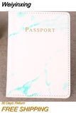 Weiyinxing Couple Passport Cover Hot Stamping Simple Plane Women Men Travel Wedding Passport Cover Holder Fashion Wedding Gift