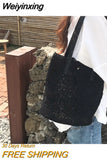 Weiyinxing Summer New Korean Mori Lace Beautiful One Shoulder Handbag Ladies Large Capacity Bucket Shopping Bag fashion bags