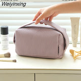 Weiyinxing Makeup Bag Leather Cosmetic Bag Women Multifunction Toiletries Organizer Portable Travel Waterproof Storage Case