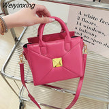 Weiyinxing PU Leather Crossbody Sling Bags for Women 2023 Elegant Purses and Handbags Female Luxury Brand Shoulder Bag Cute Lady Totes