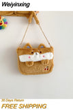 Weiyinxing Funny Small Bag Women New Cartoon Frog Messenger Bag Plush Doll Student Cute Girl ShoulderBag