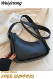Weiyinxing New Simple PU Leather Crossbody Bags For Women Luxury Brand Handbags Lady Fashion Shoulder Messenger Bag Travel Armpit Bags 911