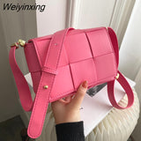 Weiyinxing Crossbody Bags For Women 2023 Weave Bag Female Luxury Brand Messenger Bag Simple Shoulder Purse Small Casual Female Flap