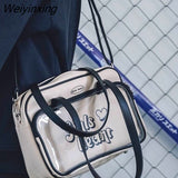 Weiyinxing American Style Ita Bag Transparent Women Bag Shoulder Bags Baseball Crossbody Bags Handbags Coin Purses High Capacity