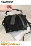 Weiyinxing Messenger Bags for Women Designer High Quality Crossbody Bags New Trend PU Handbags Vintage Solid Color Shoulder Bags