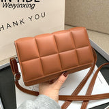 Weiyinxing YIDE 2023 Spring New Trend Wild Shoulder Bag Fashion Plaid Bag Women Ladies Design Messenger Small Square Bag Luxury Handbag