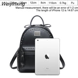 Weiyinxing Design Women's Backpack 2023 BeiBaoBao Brand Fashion Large Student Knapsack High Quality Classic Girl's Rucksack Black Red