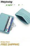 Weiyinxing Pu Leather ID Card Holder Candy Color Bank Credit Card Box Multi Slot Slim Card Case Wallet Women Men Business Card Cover