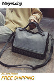 Weiyinxing Rivet Matte PU Leather Handbag 2023 Fashion Women's Designer Shoulder Crossbody Bags Large Capacity Female Travel Hand Bag