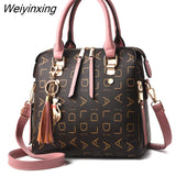 Weiyinxing YIDE Retro Alligator Women Luxury PU Leather Handbag Female Tassel Designer Shoulder Messenger Bag Casual Ladies Tote Bolsas