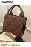 Weiyinxing Bags for Women 2023 New Luxury Handbags PU Leather Crossbody Bags Plaid Trendy Female Shoulder Bag Handbags Designer Totes
