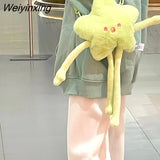 Weiyinxing Star Plush Doll Bag Kawaii Can Be Pull Shoulder Bag Handbag Messenger Bag Fashion Large Capacity Women Bag Purse Mini Bag