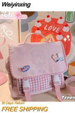 Weiyinxing Ins Antique Cute Soft Girl Portable Jk Bag Korean Version Double Shoulder Uniform Bag Girl Student Backpack