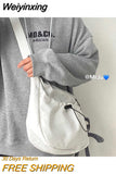 Weiyinxing Women's Bag Canvas Harajuku College Style Korean Leisure Versatile Bag Messenger Bag