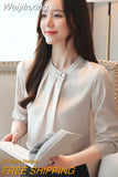 Weiyinxing Mujer De Moda 2023 Blouse Women Long Sleeve Women Blouses Shirts Stand Collar Chiffon Blouse Shirt Women Tops Blusa B989