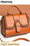 Weiyinxing Women's Bag High Quality PU Leather Shoulder Bags Designer Classic Messenger Pack for Women Vintage Crossbody Bag Flap