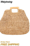 Weiyinxing Bag Women Summer Beach Bag Large Capacity Ladies Handbags Handmade Straw Bag Bohemian Rattan Travel Tote сумки женские 911
