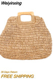 Weiyinxing Bag Women Summer Beach Bag Large Capacity Ladies Handbags Handmade Straw Bag Bohemian Rattan Travel Tote сумки женские