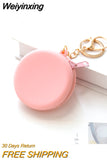 Weiyinxing Silicone Wallet Solid Color Children Cartoon Small Round Zero Purses Korean Style Cute Coin Key Storage Bag Mini Handbag