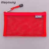 Weiyinxing Pcs Transparent Grid Zipper Pen Bag Pencil Case Storage Package For Girls Korean Stationery School Supplies School Student