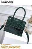 Weiyinxing Small Square bag 2023 Fashion New Quality PU Leather Women's Handbag Crocodile pattern Chain Shoulder Messenger Bags