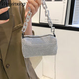 Weiyinxing Diamond Design Small Crossbody Messenger Bags for Women 2023 Summer Trend Luxury Fashion Travel Shoulder Handbags Purses