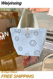 Weiyinxing Retro Women Small Tote Shoulder Bags Student Girls Lunch Bento Bag Hand Carry Shopper Bag Female Clutch Purse Handbags