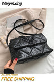 Weiyinxing Designer Shoulder Bag Women Quality Nylon Crossbody Bags Winter Women's Chain Handbags and Purses Ladies Fashion Clutch