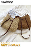 Weiyinxing Fashion Summer Straw Crossbody Bag Women Beach Holiday Shopping Woven Shoulder Handbag Messenger Purses korean bag