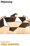 Weiyinxing Acrylic Box Geometric bags Clutch Evening Bag Elegent Chain Shoulder Bag for Women 2023 Handbag For Wedding/Dating/Party
