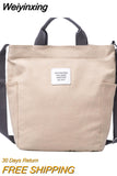 Weiyinxing Women's Leisure Canvas Shoulder Bags Designer Large-capacity Ladies Simplicity Handbags Female Fashion Versatile Crossbody Bags